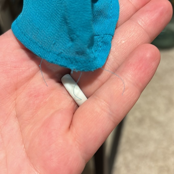 Sheer Ruffle Blue Roz & Ali Blouse (XS) - Picture 5 of 5